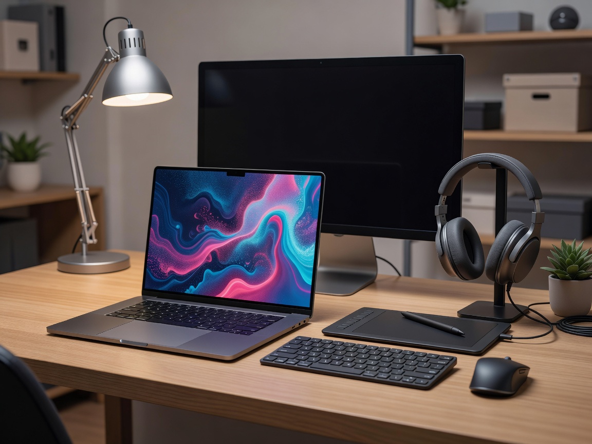 Creator Workstation Laptop Desk Setup Overview