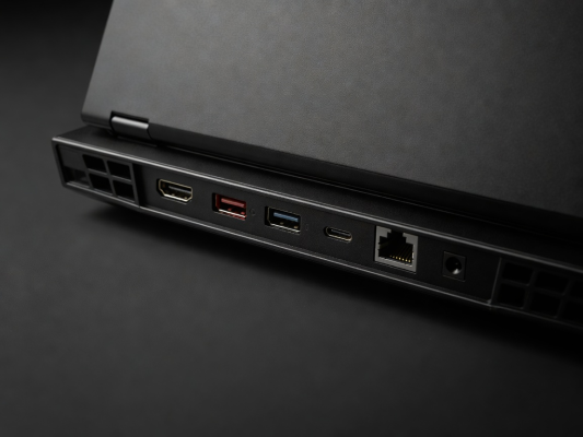 Lenovo Legion Pro 7i Chassis and Rear Connectivity Ports Closeup